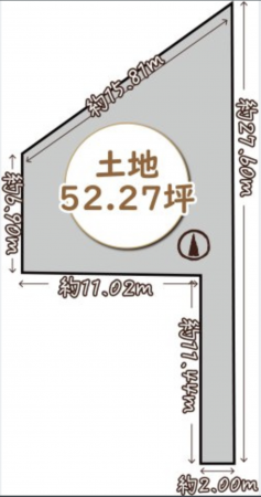 川西市寺畑、土地の間取り画像です
