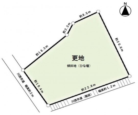 川西市寺畑、土地の間取り画像です