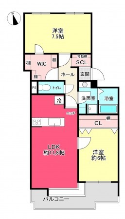 池田市建石町、マンションの間取り画像です