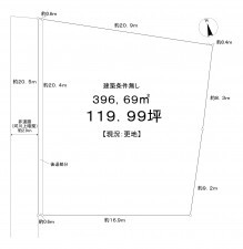 池田市井口堂、土地の間取り画像です