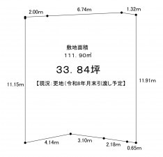 池田市五月丘、土地の間取り画像です