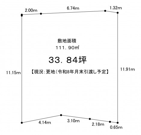 池田市五月丘、土地の間取り画像です