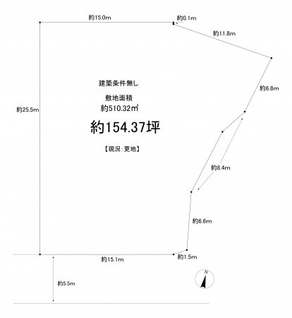 池田市五月丘、土地の間取り画像です