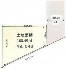 宝塚市南ひばりガ丘、土地の間取り画像です