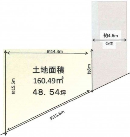 宝塚市南ひばりガ丘、土地の間取り画像です