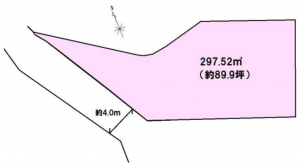 宝塚市雲雀丘山手、土地の間取り画像です