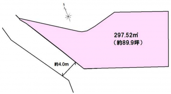 宝塚市雲雀丘山手、土地の間取り画像です