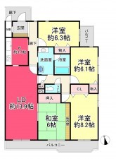 池田市五月丘、マンションの間取り画像です