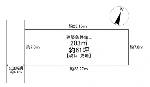宝塚市花屋敷松ガ丘、土地の間取り画像です