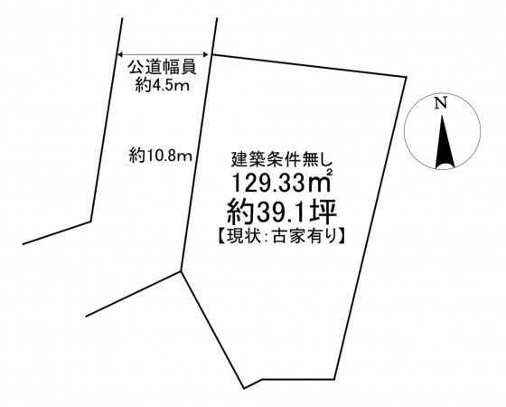 池田市神田、土地の間取り画像です