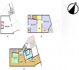 宝塚市花屋敷松ガ丘、中古一戸建ての間取り画像です