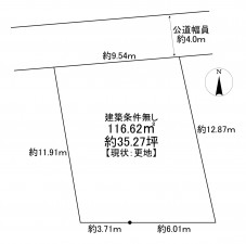 池田市五月丘、土地の間取り画像です