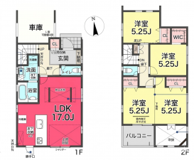 池田市豊島北、新築一戸建ての間取り画像です