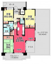池田市城南、マンションの間取り画像です