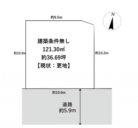 池田市五月丘、土地の間取り画像です