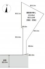 池田市五月丘、土地の間取り画像です
