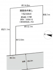 宝塚市花屋敷荘園、土地の間取り画像です