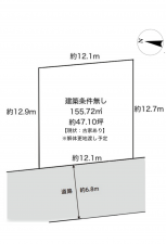 宝塚市花屋敷荘園、土地の間取り画像です