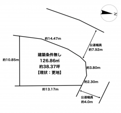 川西市松が丘町、土地の間取り画像です