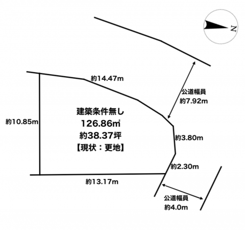 川西市松が丘町、土地の間取り画像です