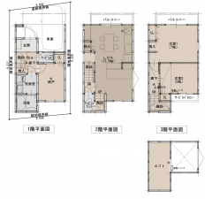 池田市神田、新築一戸建ての間取り画像です