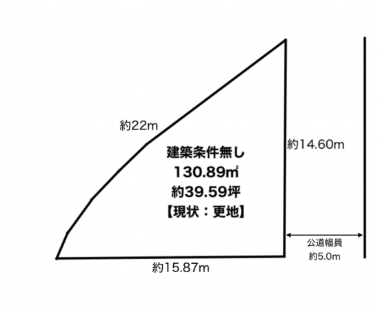 池田市旭丘、土地の間取り画像です
