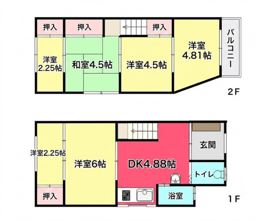 川西市花屋敷、土地の間取り画像です