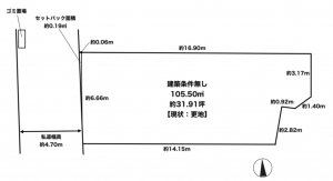 池田市神田、土地の間取り画像です
