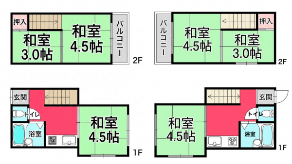 川西市小花、土地の間取り画像です