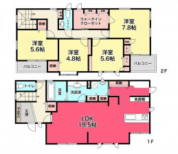 池田市渋谷、中古一戸建ての間取り画像です