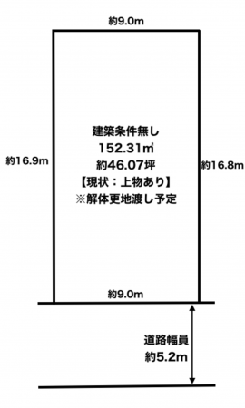 宝塚市花屋敷荘園、土地の間取り画像です