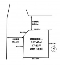 池田市伏尾台、土地の間取り画像です