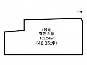 東大阪市上石切町、土地の間取り画像です