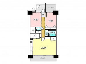 東大阪市東石切町、マンションの間取り画像です