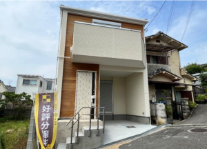 東大阪市東石切町、新築一戸建ての外観画像です