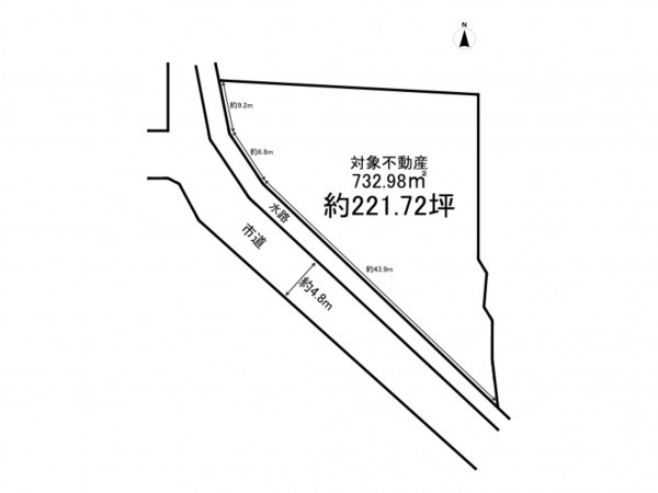 東大阪市日下町、土地の間取り画像です