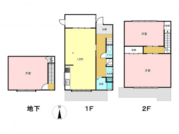 東大阪市東石切町、中古一戸建ての間取り画像です