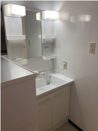 東大阪市東石切町、中古一戸建ての洗面画像です