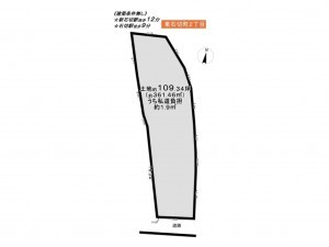 東大阪市東石切町、土地の間取り画像です