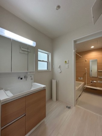 東大阪市北石切町、新築一戸建ての洗面画像です