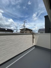 東大阪市北石切町、新築一戸建てのバルコニー画像です