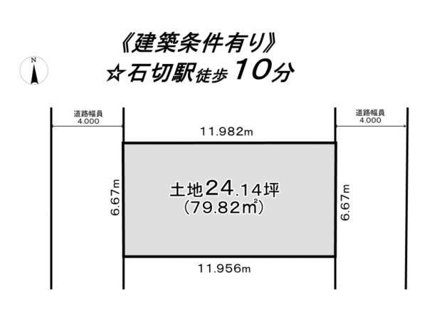 東大阪市北石切町、土地の間取り画像です