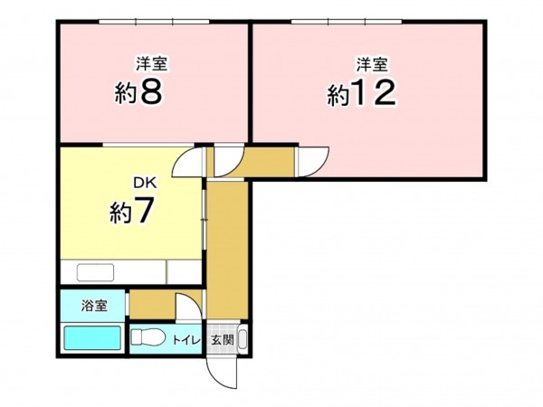東大阪市上石切町、マンションの間取り画像です