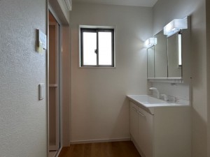 東大阪市東石切町、新築一戸建ての洗面画像です