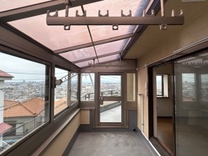 東大阪市日下町、中古一戸建てのバルコニー画像です