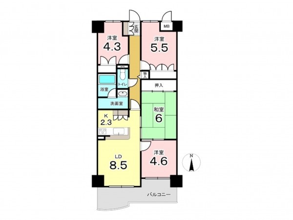 東大阪市布市町、収益物件/住宅の間取り画像です
