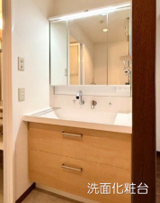 東大阪市西石切町、マンションの洗面画像です