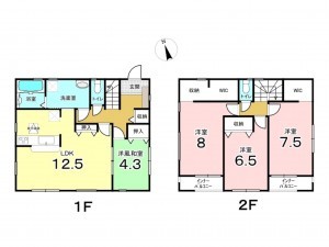 東大阪市東石切町、新築一戸建ての間取り画像です