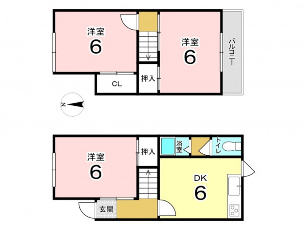 東大阪市中石切町、収益物件/住宅の間取り画像です