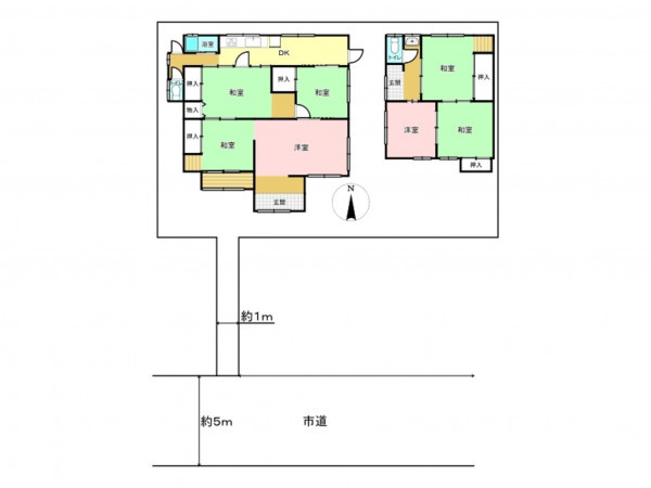 東大阪市中石切町、中古一戸建ての間取り画像です